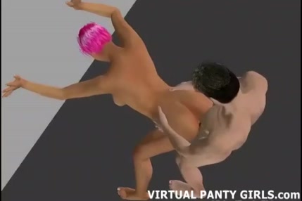 La nana sexy aux seins en 3d se fait marteler la chatte par derrière avec une séance dérection dos à la manière dun chien par un sale manwhore